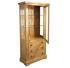   Francis Solid Oak 1 Door 3 Drawer Glazed Display Cabinet 